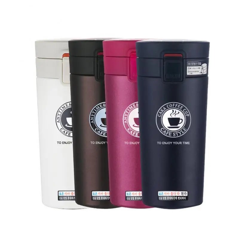 

Double Stainless Steel Insulation Cup Leak Proof Portable Large Capacity Travel Coffee Mug Bounce Cover Business Thermos Bottles