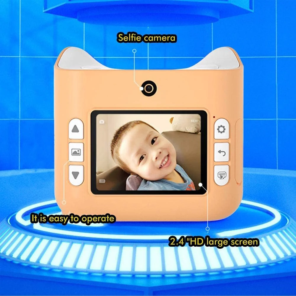 

Children'S Digital Camera Instant Print Photos Kids Toys Boy Girl Cute Christmas Gift 1080P Can Record Video Birthday Gifts