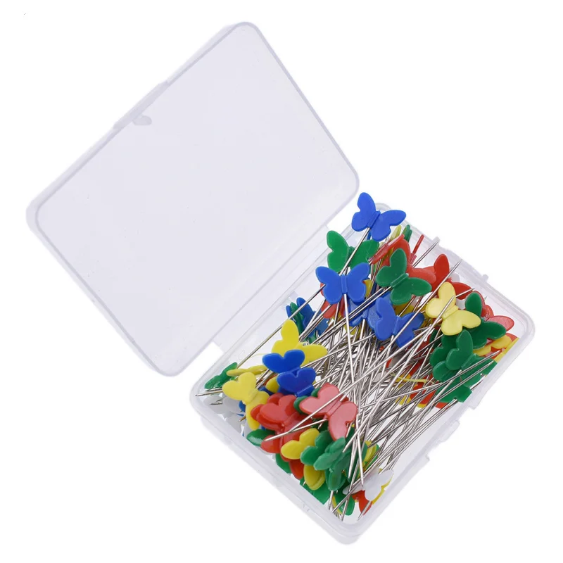 100 шт. лоскутное шпильки швейная Pin с коробкой DIY Швейные иглы лоскутного шитья