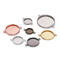 20pcslot 10 12mm cabochon base tray bezels blank gold bracelet setting supplies for jewelry making findings accessories