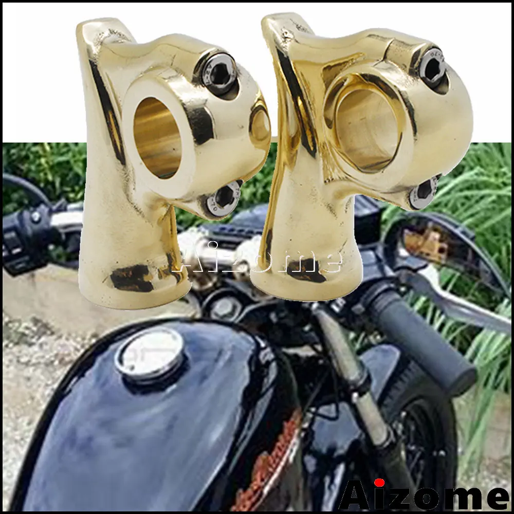 Универсальный зажим для Руля Мотоцикла 1 &quot латунные зажимы руля Suzuki Cafe Racer BMW Honda