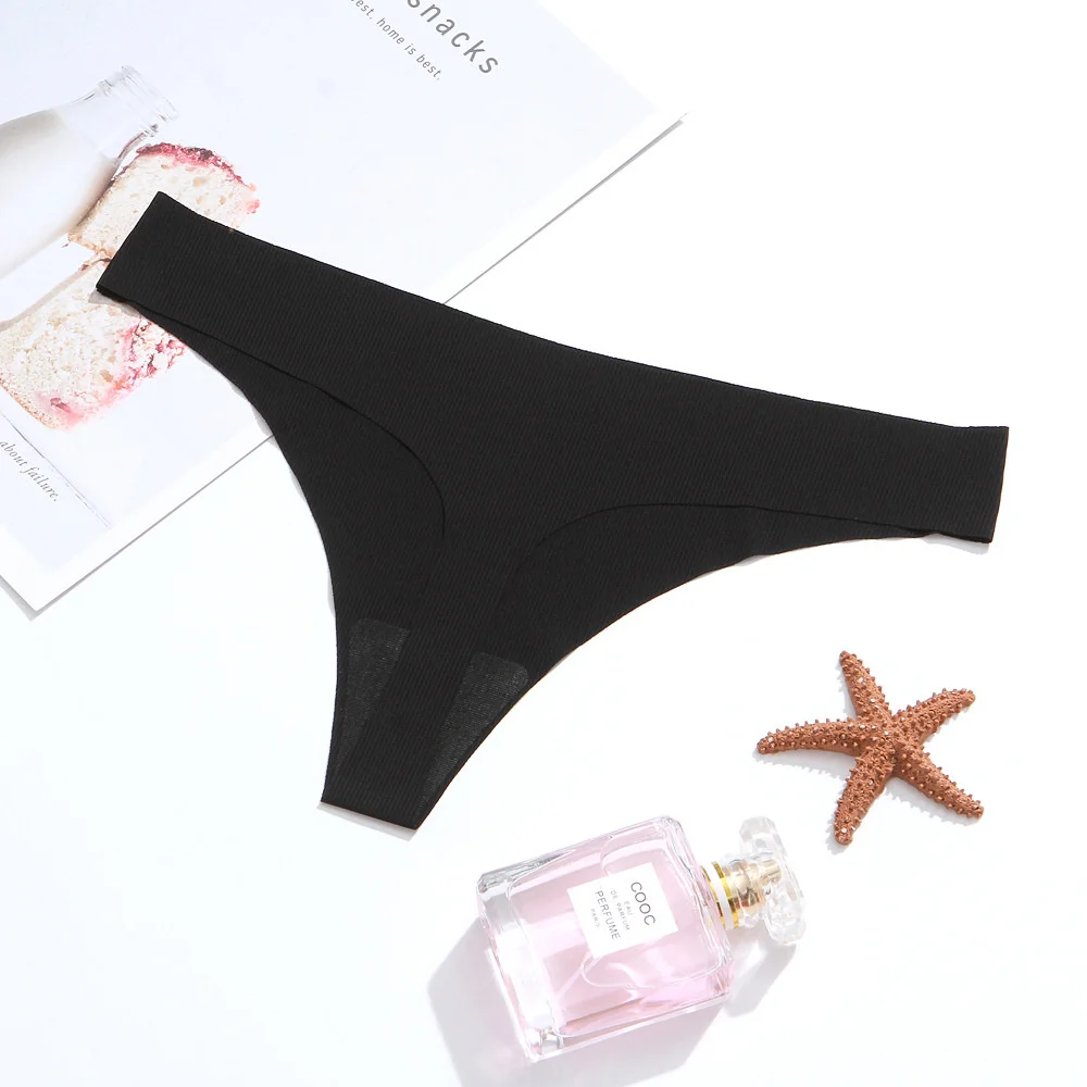 Women Panties Underwear Ultra-thin Viscose Seamless Briefs Ruffles Lingerie sexy super elastic pants 200kg T-Back bikini