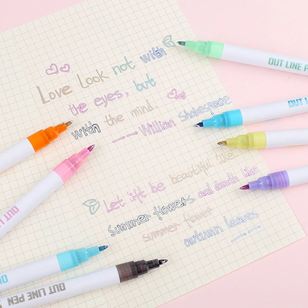 Горячая Распродажа двойной линии для рисования ручка линейных тонкой Лайнер