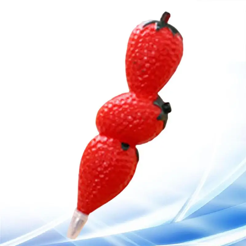 

1pc Strawberry Ballpoint Writing Pen Cartoon Lifelike with Magnet for Gift Red