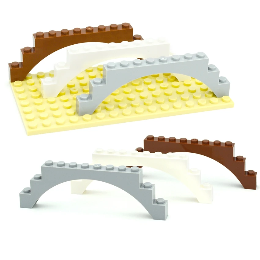 

Compatible Assembles Particles Brick Arch 1x12x3 6108 14707 18838 Top With Reinforced Underside Bridge DIY MOC Building Blocks