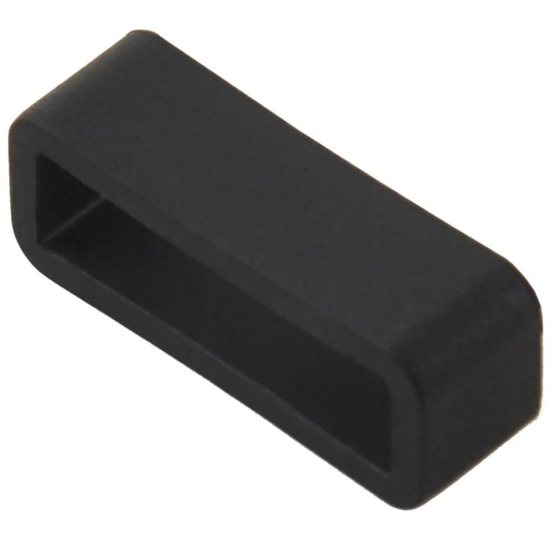 

Black Watch Strap Retaining Hoop Loop Rubber Retainer Buckle Holder 22mm