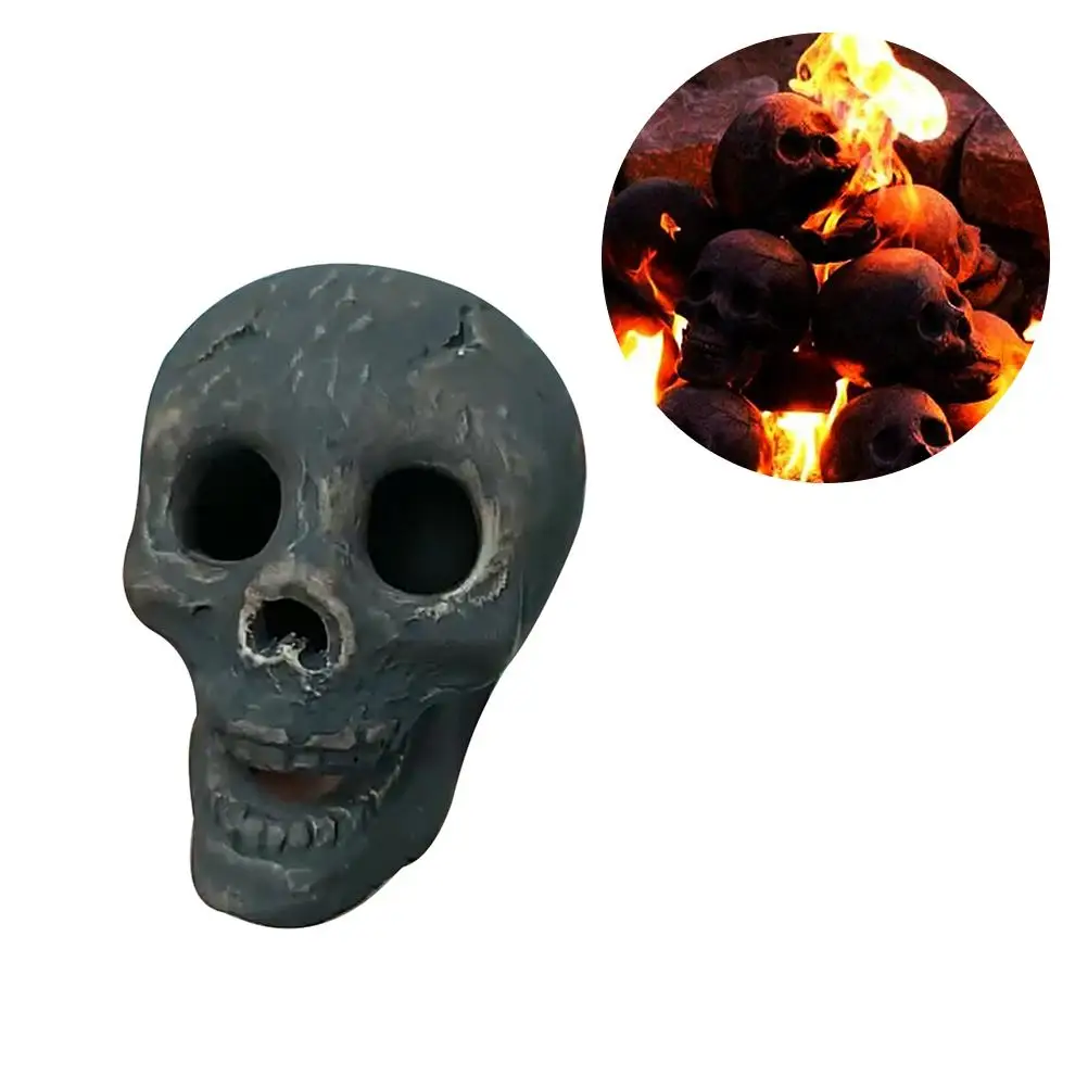 

Sculptures Ceramic Skull Head Statues Skull Bone Scary Horror Skeleton Ornament Festival Party Home Halloween Decoration