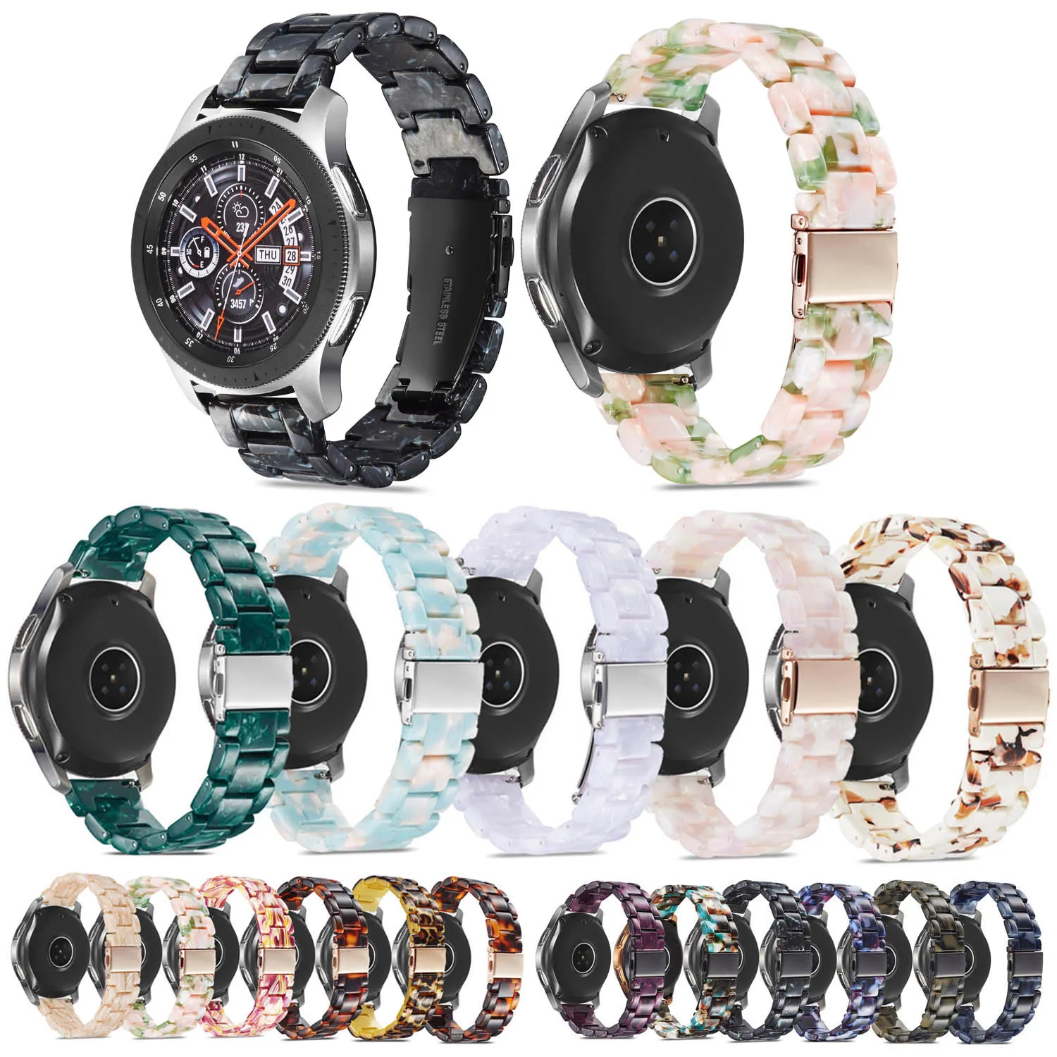 Резиновый браслет шириной 22 мм для Samsung Galaxy Watch 46 сменный Браслет Gear S3 Classic/S3 Frontier с