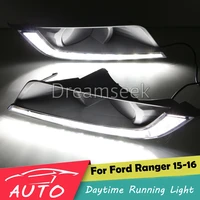 drl for ford ranger 2015 2016 new led daytime running light relay waterproof driving fog day lamp daylight round type