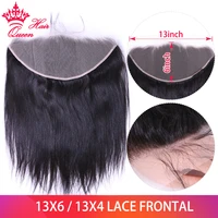 queen hair 13x6 13x4 ear to ear lace frontal closure natural color brazilian straight hair frontal 100 remy human hair frontal