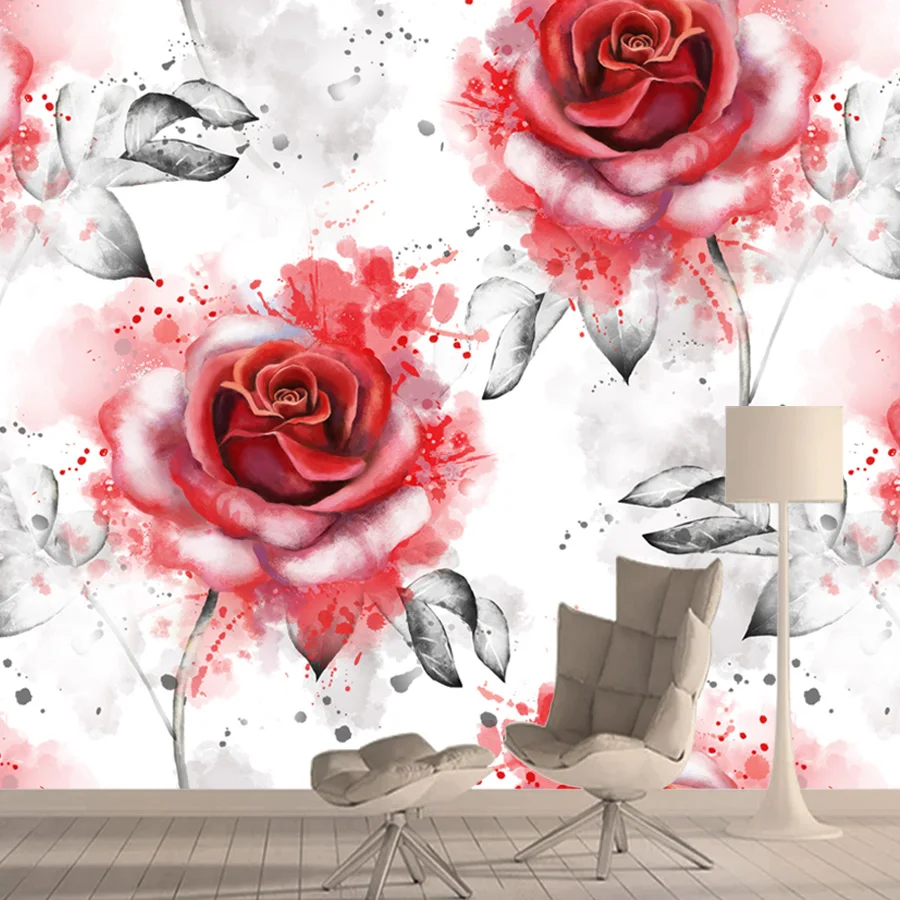 Красная роза фото обои 3D креативная природа тематические росписи гостиной