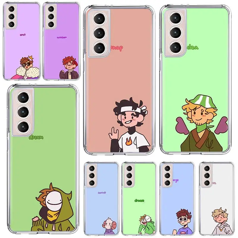 

Cute Dream Smp Anime Phone Case Capa For Samsung Galaxy S21 Ultra S20 FE S8 S9 S10 S21 Plus S10e S7 Back Cover Coque Funda
