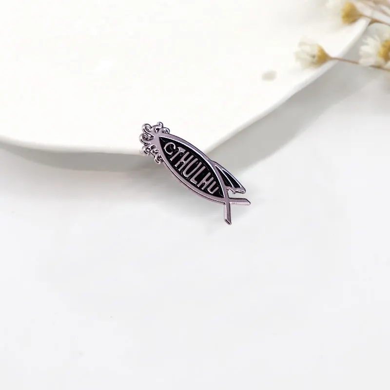 Эмалированная брошь Cthulhu в виде рыбы с пародией Кристиан митоса коллекция Lovecraft