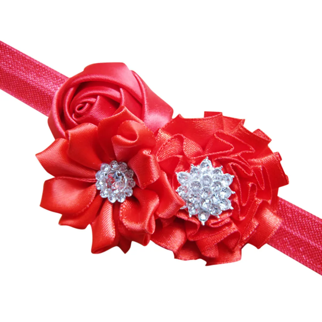 Повязка на голову с цветами Кружевная лента для волос малышей Детские аксессуары