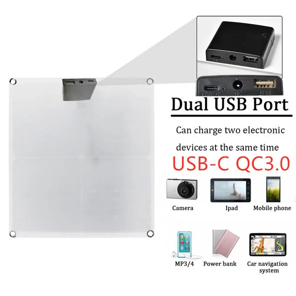 Набор солнечных панелей 80 Вт гибкая монокристаллическая солнечная панель с