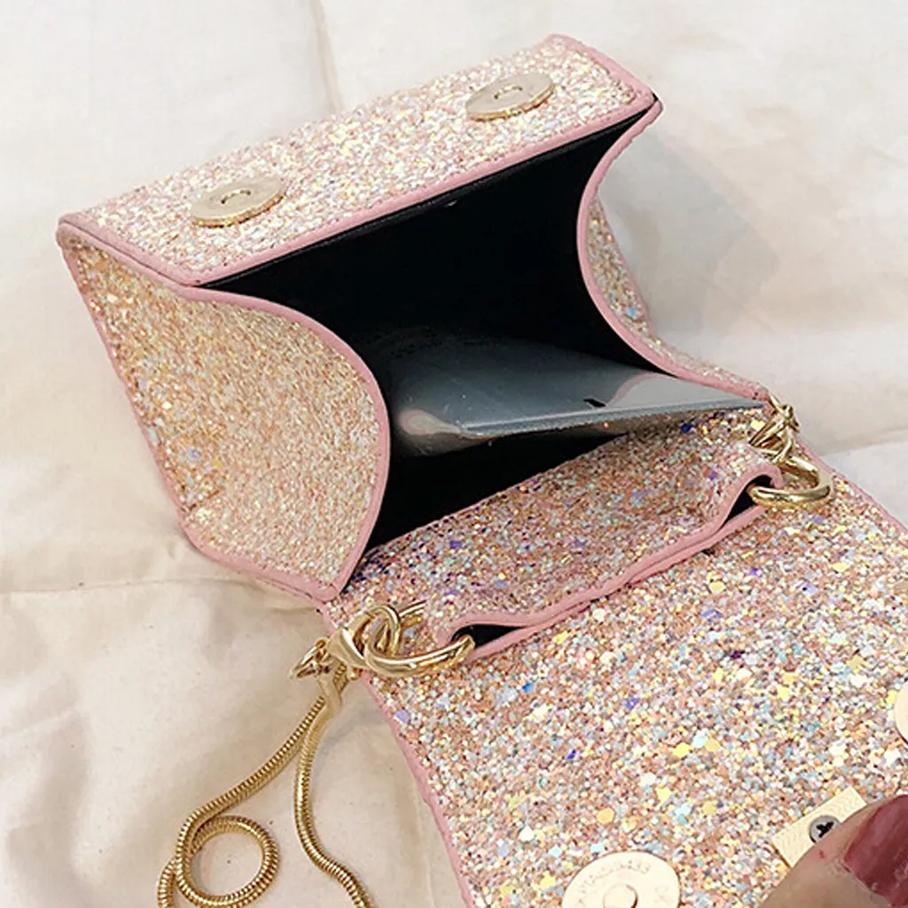 

Women's Crossbody Bag Designer Sequin Pearl Shoulder Bag Fashion Ladies Chain Clutch Bag For Party Messenger Bag Bolsa #NG