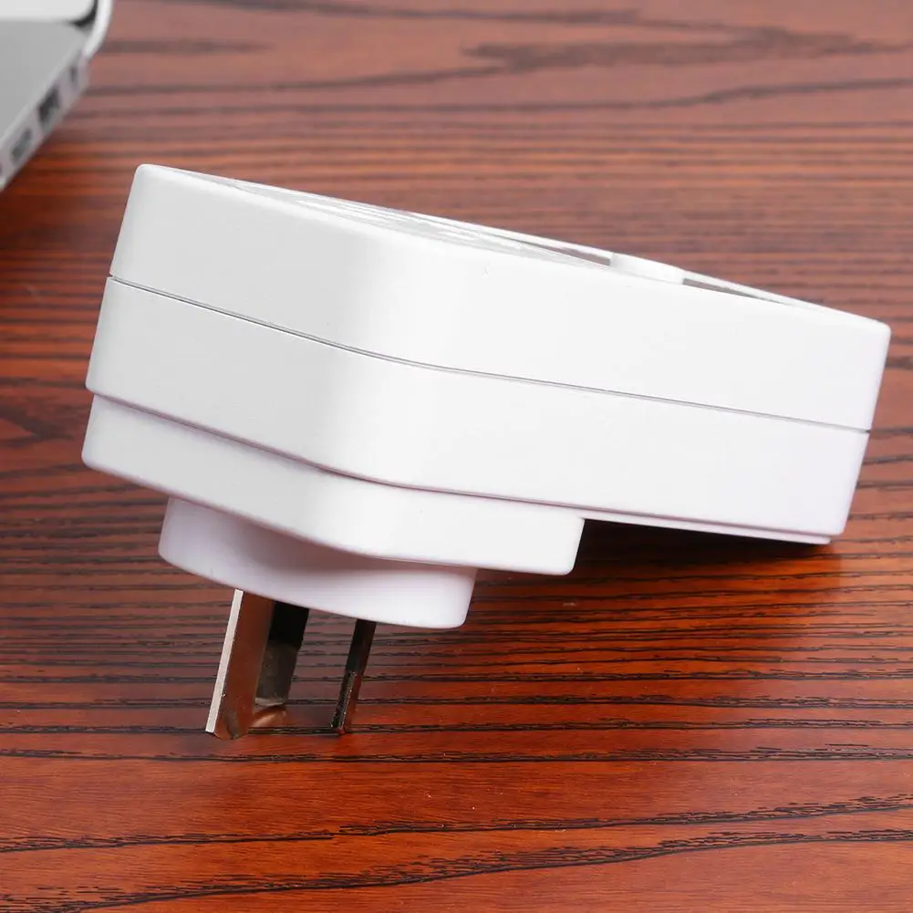 

Durable Timer Socket Delicate Texture Timer Socket Intelligent Timing Switch Kitchen Outlet 2 Port USB Charger Adapter