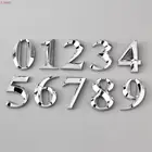 2021 наклейка с цифрами, 3D наклейка, самостоятельная наклейка, номер квартиры, номер отеля, офиса, адрес двери, пластиковая этикетка ABS, 5 см, серебристый