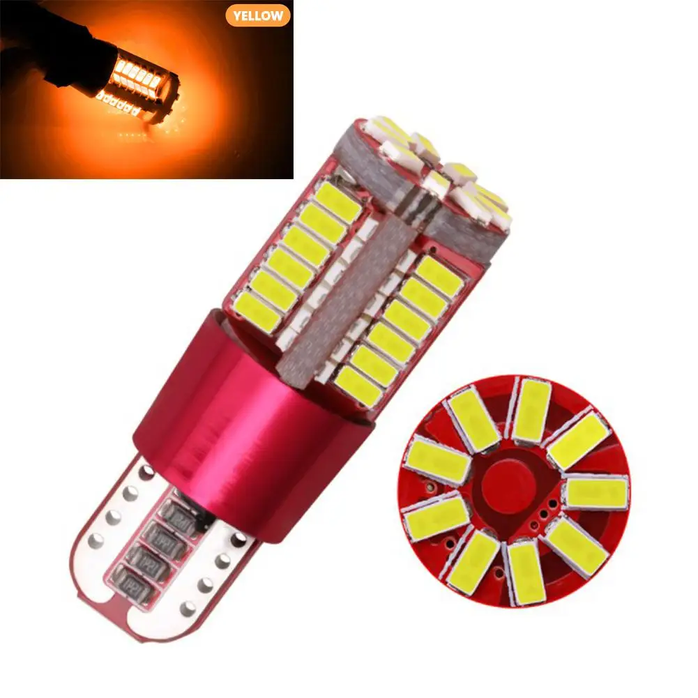 T10 3014 No Error Car Marker Light Parking Lamp 57 SMD Motor Wedge Bulb White / Blue Red Yellow Green Ice Purple | Автомобили и