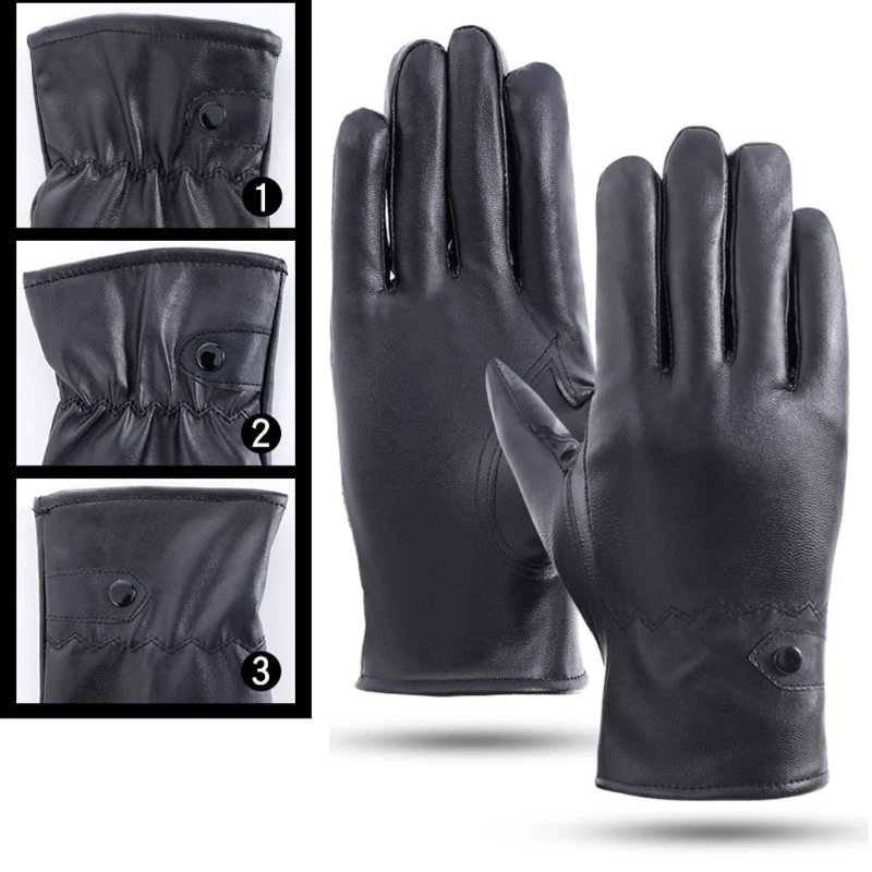 

Перчатки мужские кожаные дышащие со светоотражающей маркировкой, спортивные митенки для езды на велосипеде D7YA