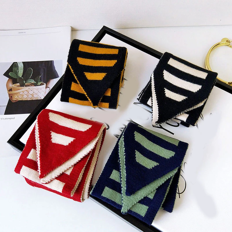 Двусторонний заостренный шарф 2020 вязаные парные шарфы длинный женский теплый