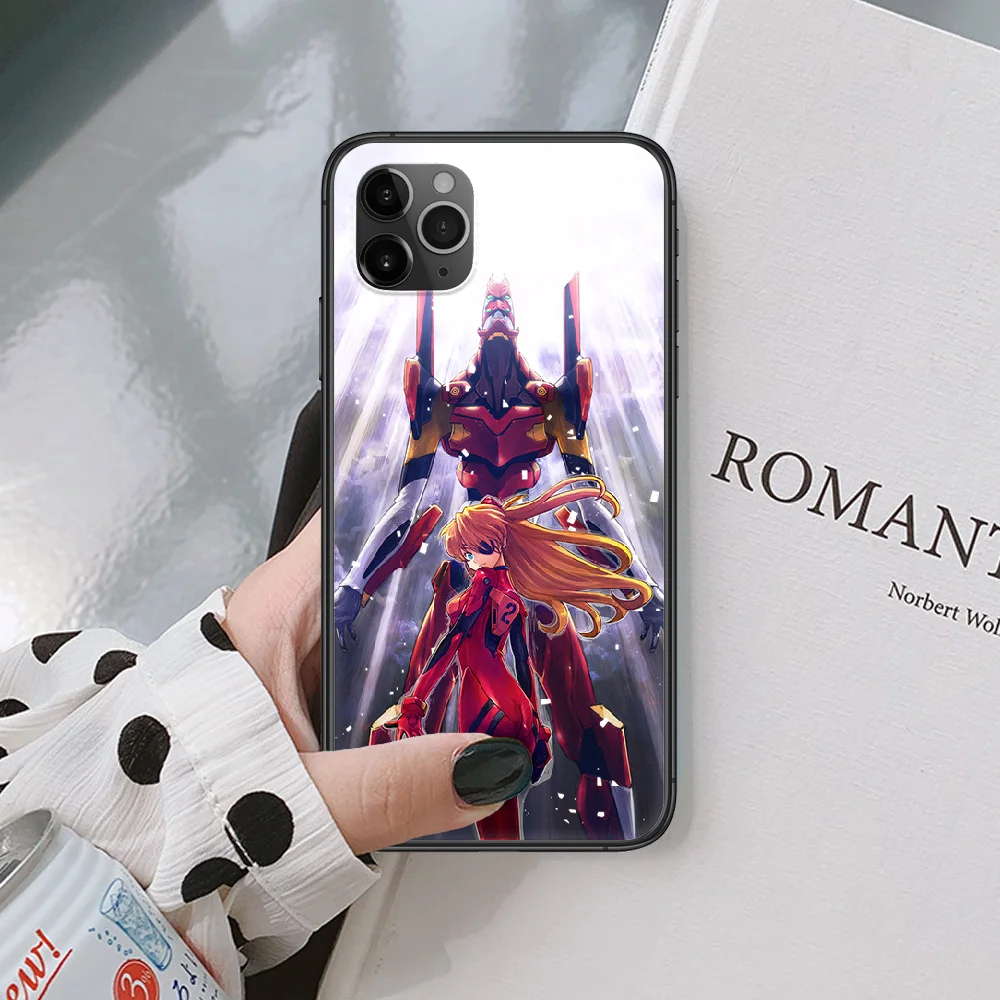 

EVA Ayanami Rei Soryu anime Phone case For iphone 5 6 7 8 S SE plus X XS XR 11 12 mini Pro Max 2020 black black coque luxury
