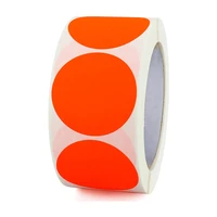 2 inch color code dot stickers fluorescent red blank target pasters for shooting 500 adhesive target stickers per roll