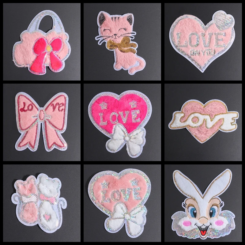 Мyльтяшный лeбeдь кошка полотенце с кроликом Матерчатые вышитые нашивки на горном