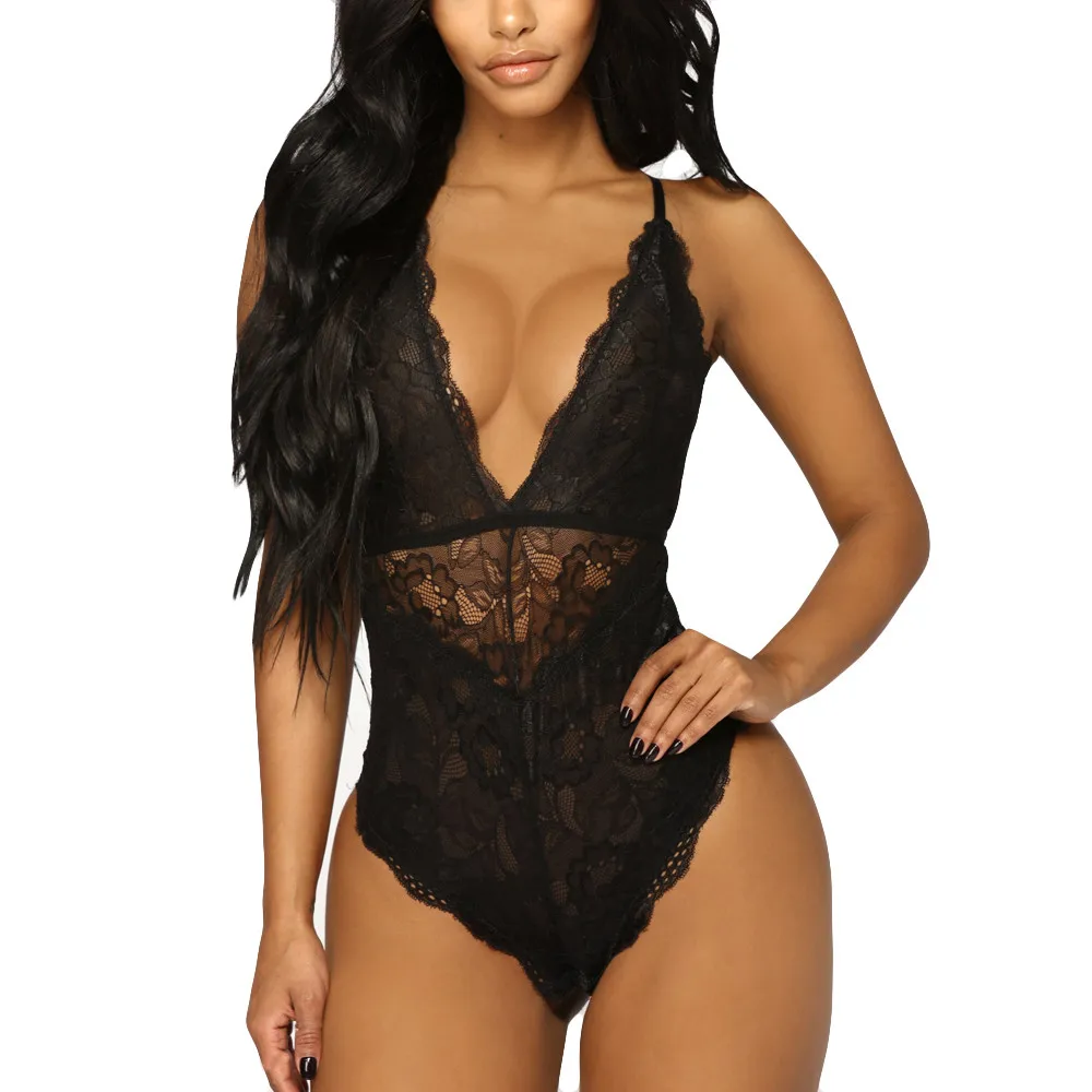 

Women Sexy Lingerie Underwear Sling Nightwear Lace Racy Temptation Bodysuit Ladies One-Piece Lingerie Sexy Underwear Set Z0226