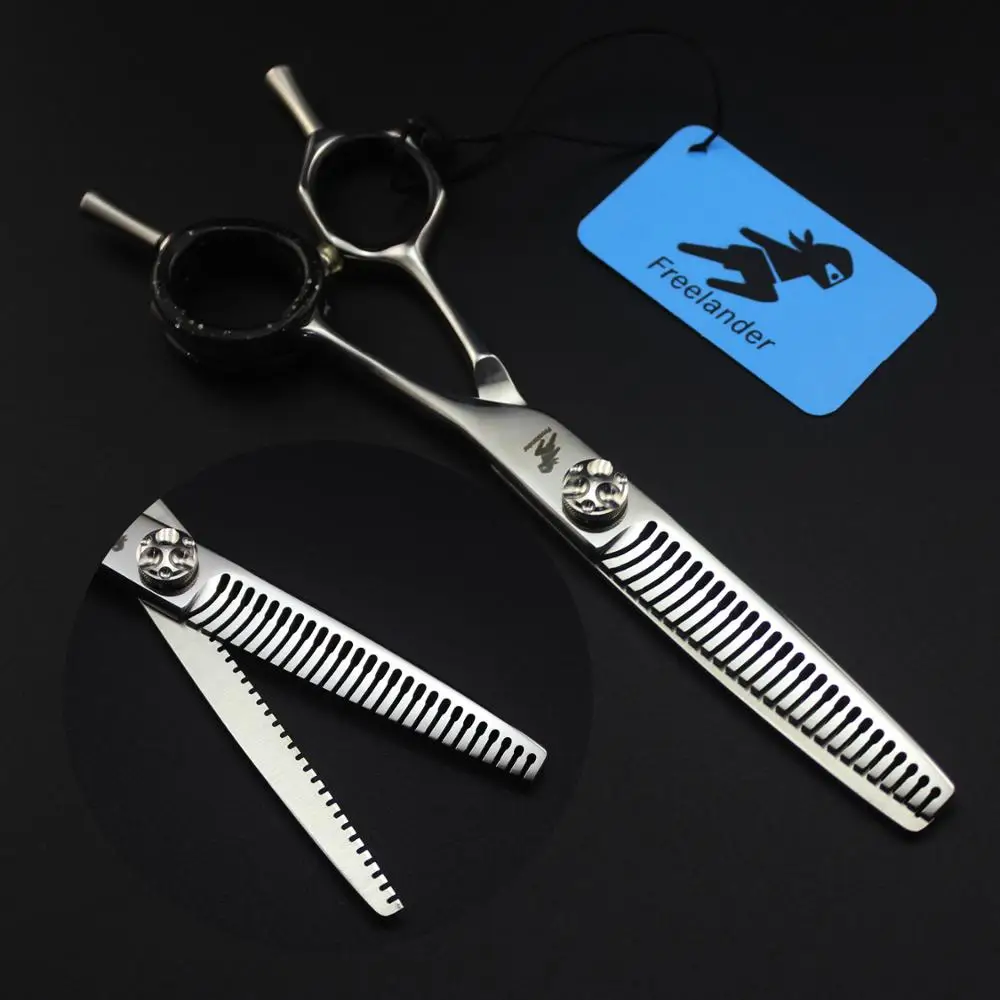 Парикмахерские ножницы салонные бесшовные двухсторонние для филировки зубов с
