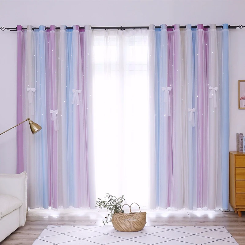 Трехслойные занавески для гостиной тюлевые шторы на окна спальни современные