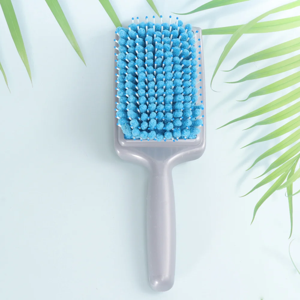 

Absorbent Hair Brush Creative Paddle Hair Brush with Sponge Hair Dryer Free(Blue)