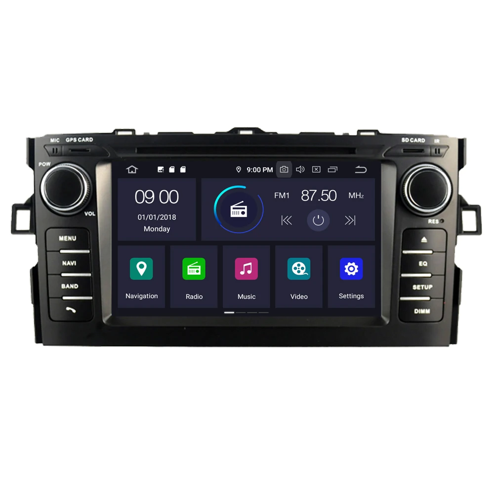 Автомобильный мультимедийный плеер RoverOne для Toyota Auris E150 2008 2012 Android 10 0