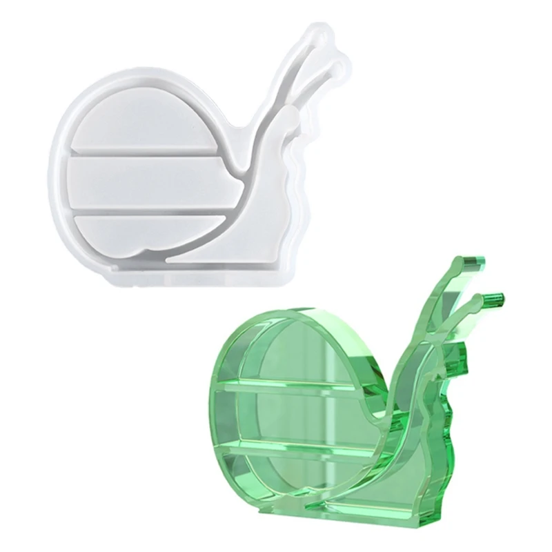 

N58F Snails Box Epoxy Resin Mold Jewelry Storage Shelf Organizer Rack Trinket Holder Display Stand Casting Silicone Mould DIY