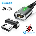 Elough 3 в 1 usb кабель, магнитный кабель для iPhone XS, кабель для Samsung Xiaomi, Type-C, Micro usb, Магнитный зарядный кабель 3A, зарядное устройство