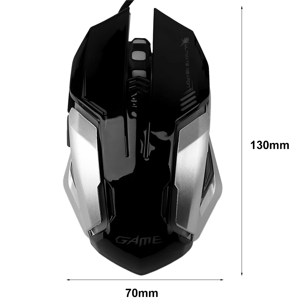 

High Quality 7 Color Conversion Breathing Light Mouse USB Gaming Mouse Perfect Ergonomics with 4 DPI Adjustment