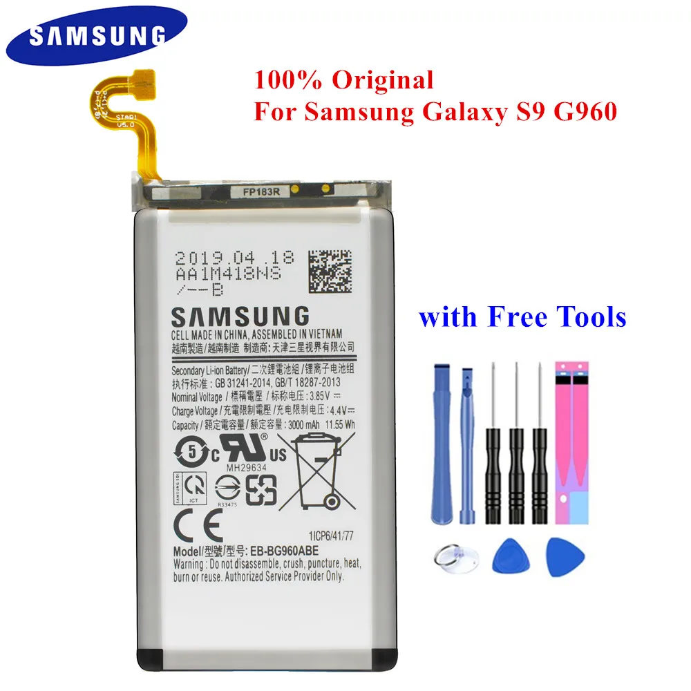 Оригинальный аккумулятор для Samsung Galaxy S9 оригинальный 3000 ма · ч процессор G960F/DS/G9600