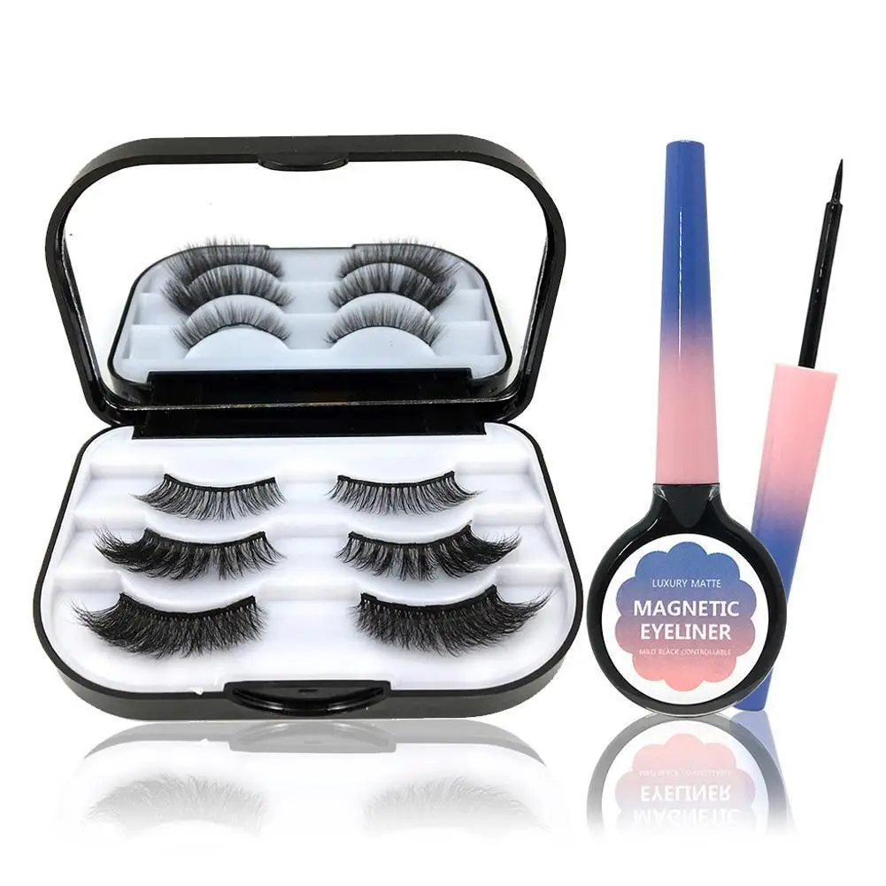 

Magnetic Eyelashes Reusable 3D False Eyelashes Eyes Makeup Lashes Tweezers Set No Glue Needed Cosmetics Eye Decoration Dropship