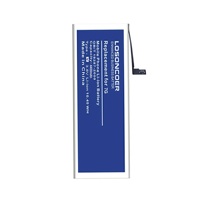 LOSONCOER 4400 мАч аккумулятор для iPhone 7 7G мобильный телефон + Бесплатные инструменты ~ |