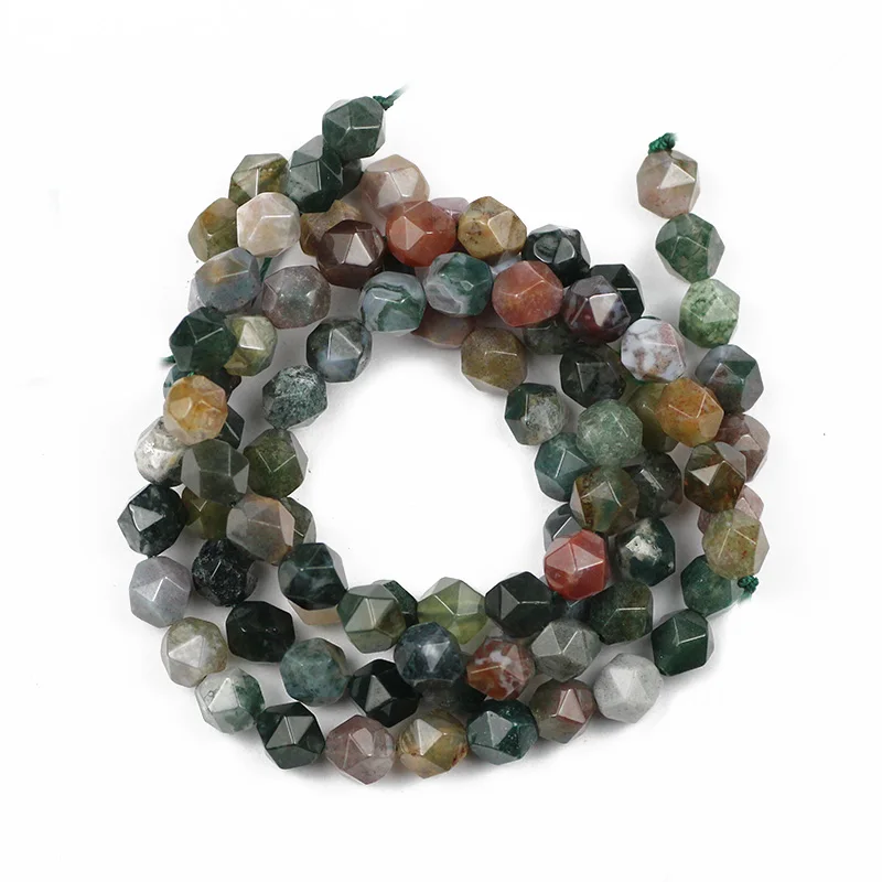 Бусины из натурального камня с гранями UPGFNK индийские Агаты бусины россыпью