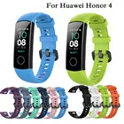Ремешок на запястье для Huawei Honor Band 4, 5, силиконовый ремешок для умных часов для Honor 5, 4, спортивные ремешки, аксессуары