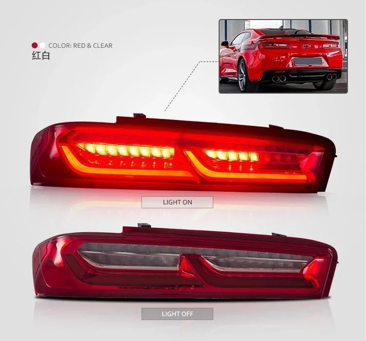 Vland завод для авто аксессуары лампа Для Camaro задний фонарь- полный светодиодный задний фонарь с DRL+ тормоз+ движущийся сигнал поворота