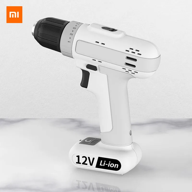 Xiaomi Mijia12V литиевая батарея Зарядка дрель Бытовая Беспроводная шуруповерт электрическая 25нм электрическая дрель с отверстием Crew электроинструмент