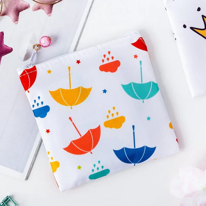 Girls Diaper Sanitary Napkin Storage Bag Canvas Pads Package Bags Coin Purse Jewelry Organizer Credit Card Pouch Case | Дом и сад
