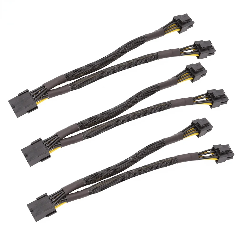 

Graphics Card 8 Pin Female to 2 8P(6+2)pin Extention Power Cable Male PCIe PCI Express 4 Lines 18AWG Cable 20cm 25cm