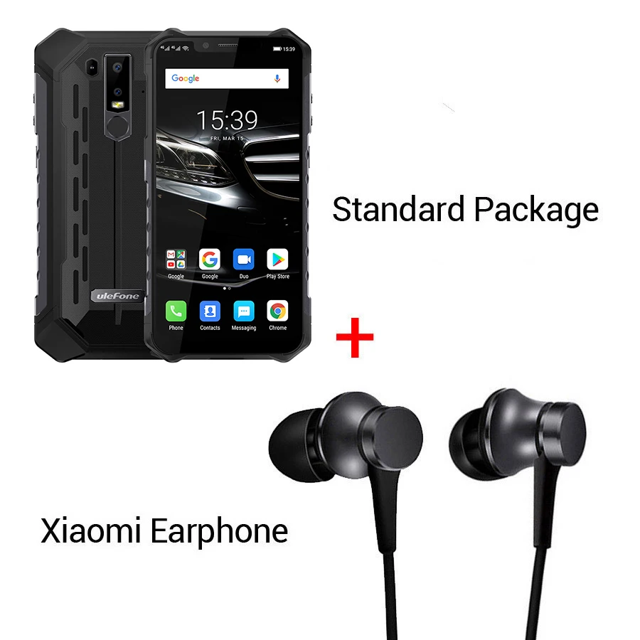 Black N Earphone Ulefone Armor 6E Android 9,0 6," IP68 Водонепроницаемый Helio P70 4G+ 64G для распознавания лица NFC Беспроводная зарядка прочный мобильный телефон - Цвет: Black N Earphone