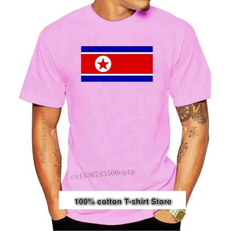 

Camiseta con la bandera de Corea del Norte para adultos, camiseta patriótica coreana Dt para adultos, ajustada