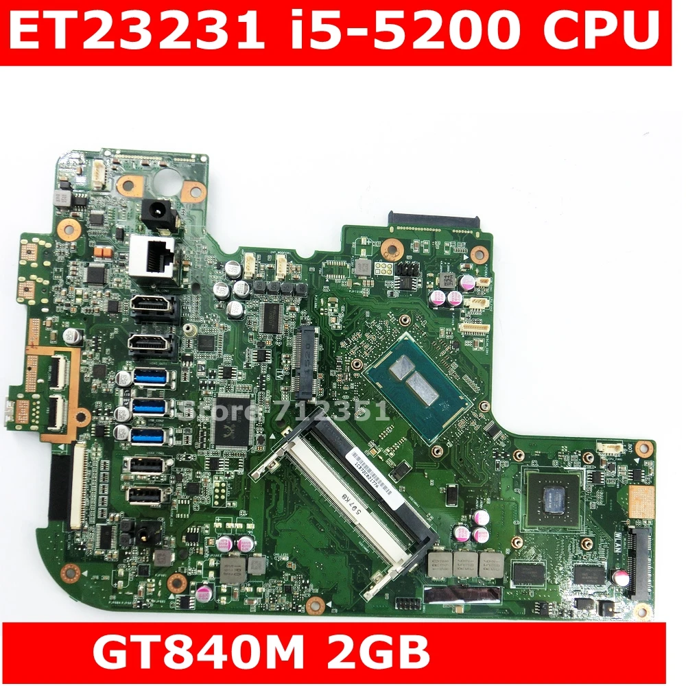 

ET2323I i5-5200CPU GT840M 2GB системная плата REV 1,3 Все-в-одном Материнская плата ASUS ET2323I ET2323 материнская плата 90PT0110-R03000 USB 3,0