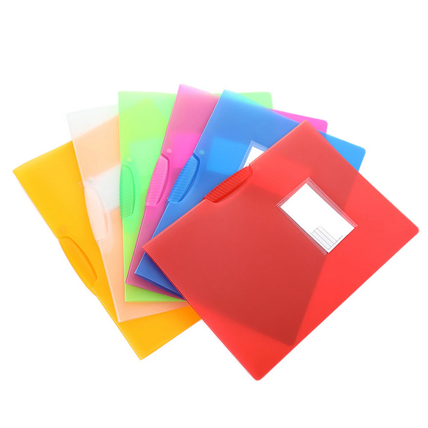 

6PCS Folders Matte Transparent Document File Organizers with Rotating Buckle for Home Office School A4 Letter Size Files