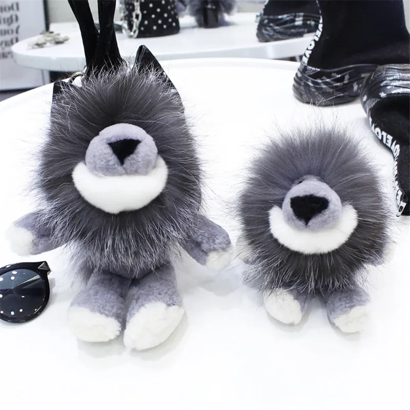 Кулон в виде меха лисы Маленькая подвеска льва из австрийской шерсти мешочек